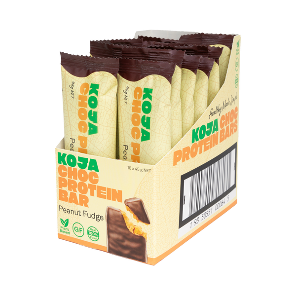 KOJA Peanut Fudge Choc Protein Bar - 16 Bars